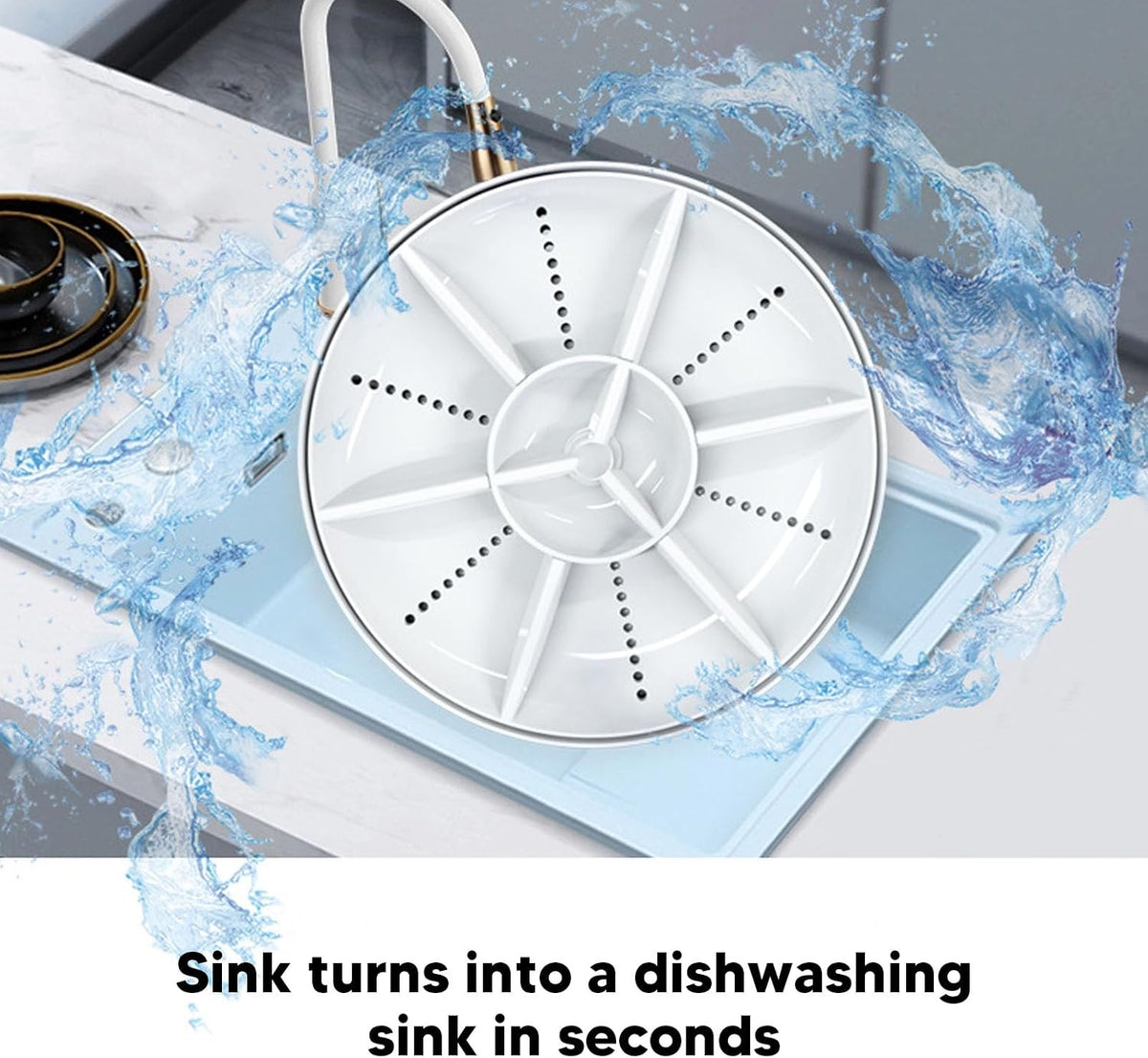 Portable Ultrasonic Washer for Dishes & Laundry