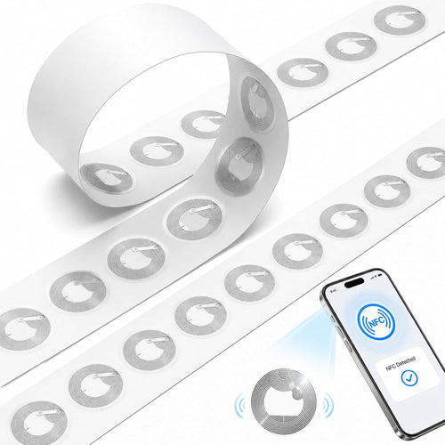 60pcs NFC Tag Sticker, Ntag213 NFC Programmable NFC tag 144 Byte label, compatible with all NFC enabled smartphones
