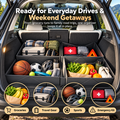 🚗TrunkMate™ Foldable Car Trunk Organizer – More Storage, Less Clutter