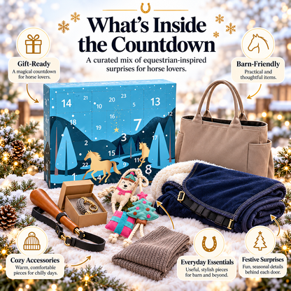 🐎 50% OFF |24-Day Equestrian Advent Calendar – Christmas Surprise Gift Box for Horse Lovers