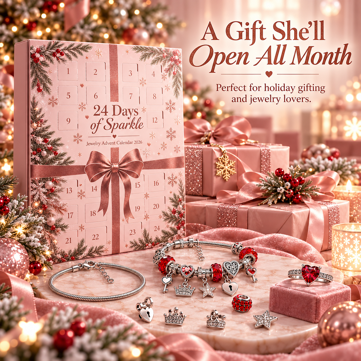 💖 24 Days of Sparkle – Luxury Jewelry Advent Calendar & Christmas Gift for Her