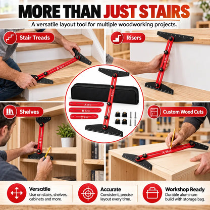 Adjustable Stair Tread Template