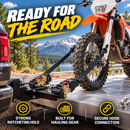 💪 LoadLock Pro™ Retractable Ratchet Tie-Down Straps – Heavy-Duty Cargo Securing System