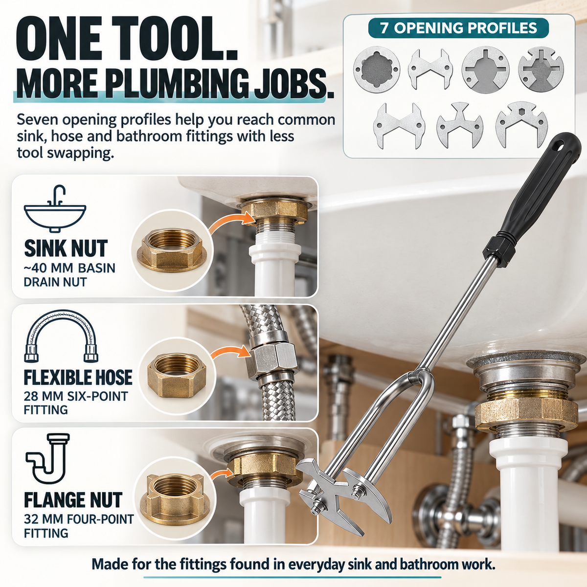 7-opening sink wrench - product image 5