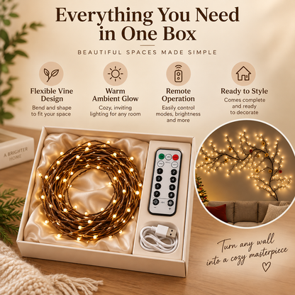 WarmGlow™ Flexible LED Branch Wall Light with Remote Control