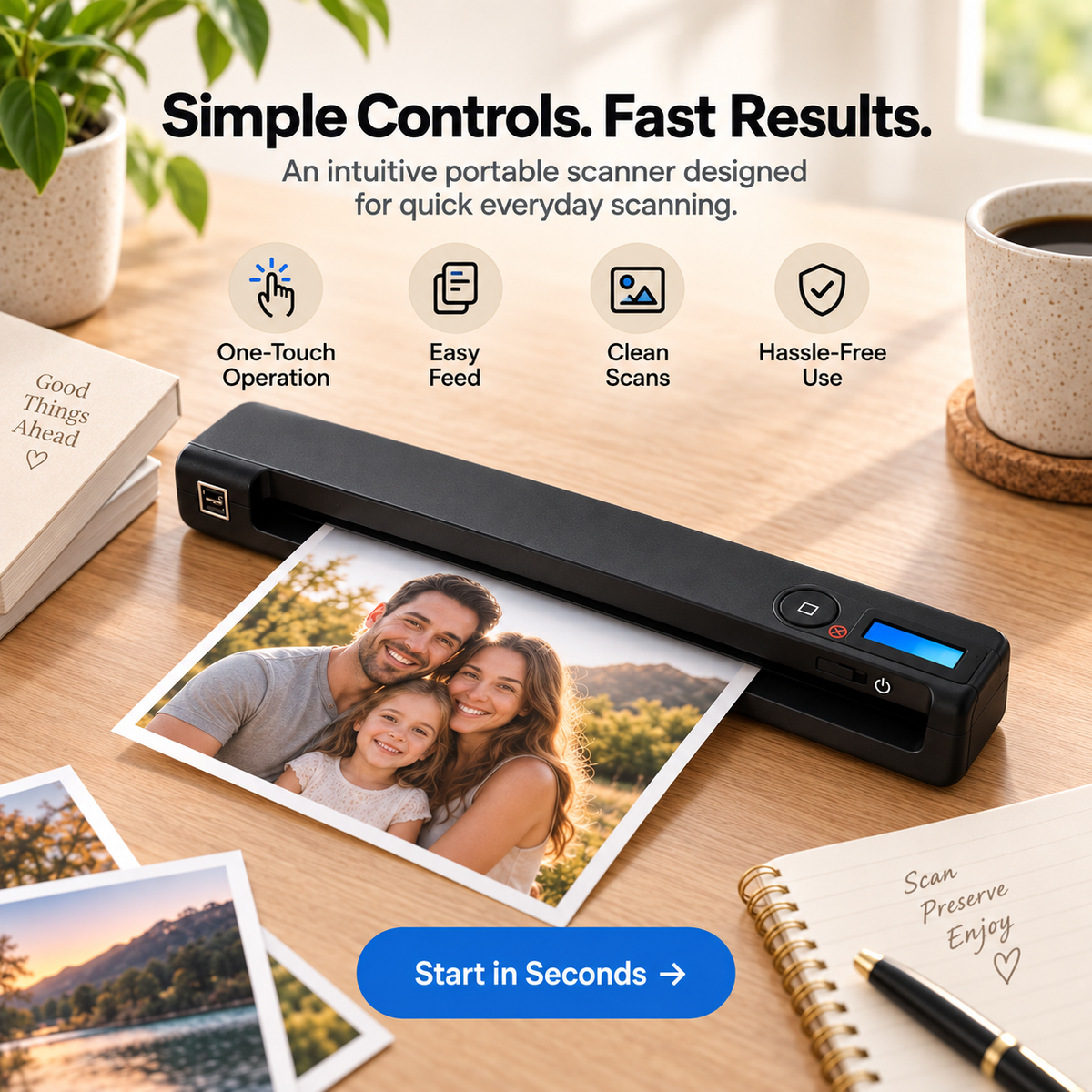 PocketScan Pro™ Portable Scanner – Digitize Photos, Documents & Memories Anywhere ⭐⭐⭐⭐⭐