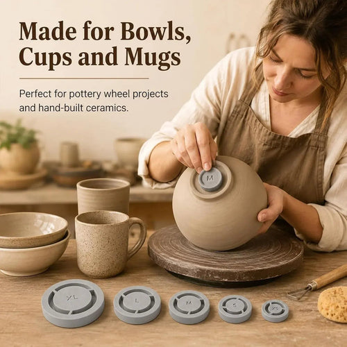 Clay Foot-Ring Trimming Kit 🏺 – 5-Piece Pottery Shaping Tool Set
