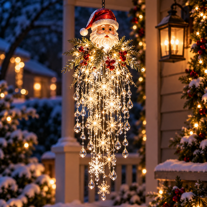 ❄️SnowGlow™ Illuminated Snowflake Hanging Lantern – Winter Entryway Décor