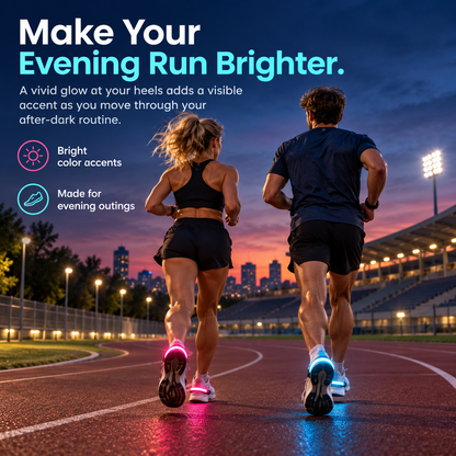 👟 LED Heel Shoe Light – Clip-On Night Running Safety Light ⚡