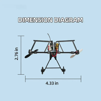 RC Paper Airplane Kit, Remote Control Plane with Gyro Stabilizer & Dual Propellers
