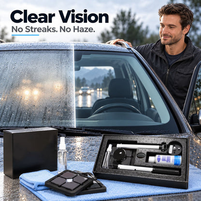 Dual Magnetic Car Windshield Cleaner | Streak-Free Auto Glass Cleaning Kit
