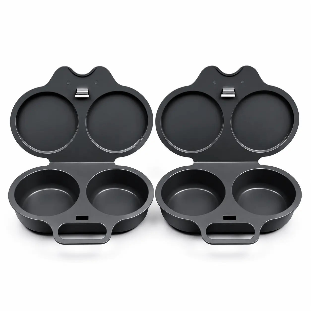 Easy Clean Microwave Omelette Maker, BPA-Free Food-Grade 2-Cup Round Egg Cooker & Poacher, Non-Stick Rapid Breakfast Egg Mold for Omelets, Poached Eggs & Breakfast Sandwiches, Dishwasher Safe