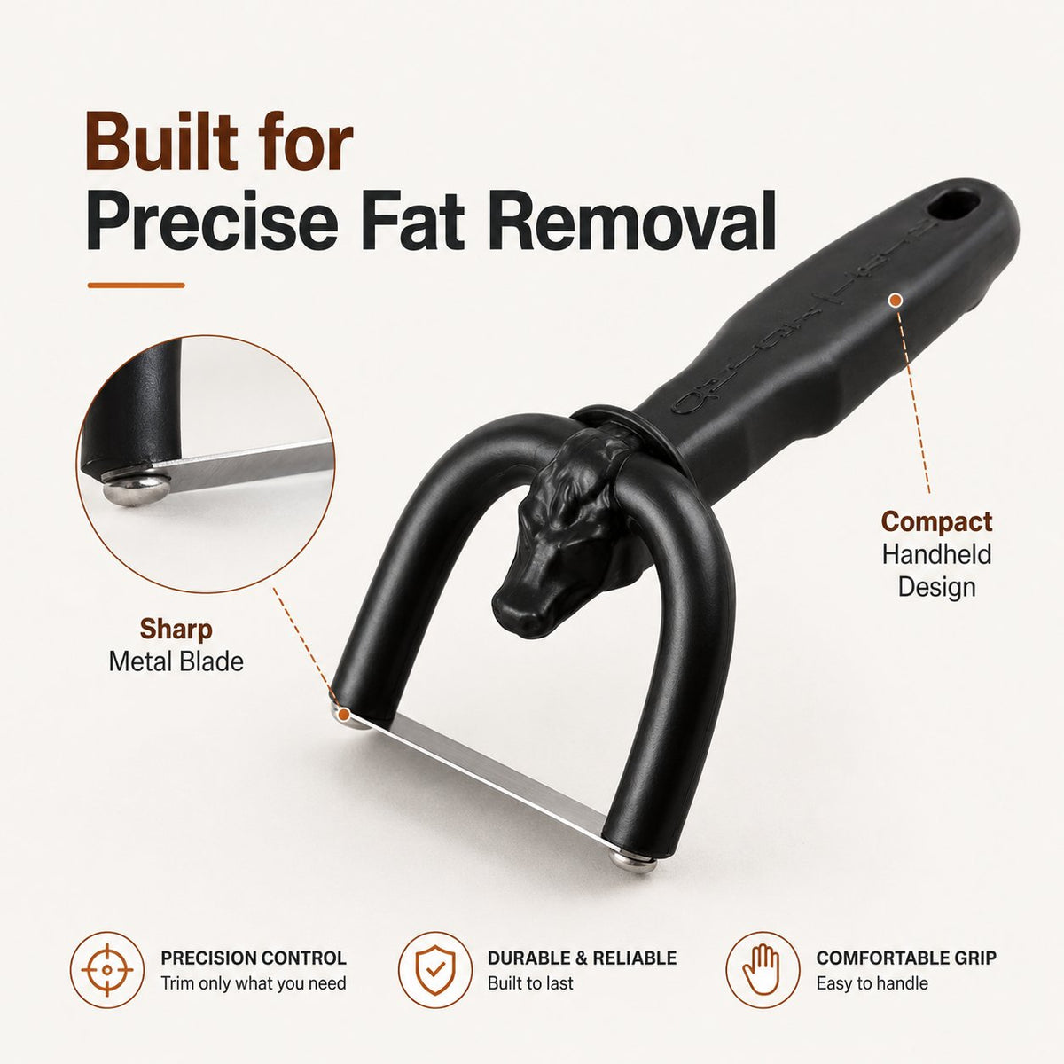 🎉 Handheld Meat Fat Trimmer – Precision Beef & Pork Trimming Tool