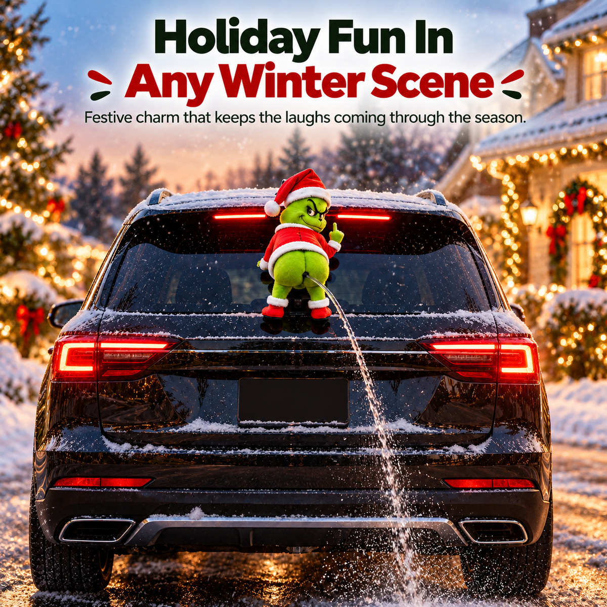 🎄 Funny Christmas Car Wiper Decoration – Holiday Mischief Ornament 🚗🎅