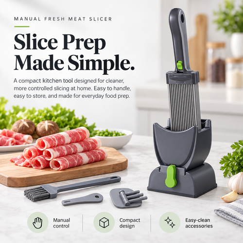 🥩 SliceMaster™ Manual Meat Slicer – Easy Kitchen Tool for Perfect Homemade Meat Cuts