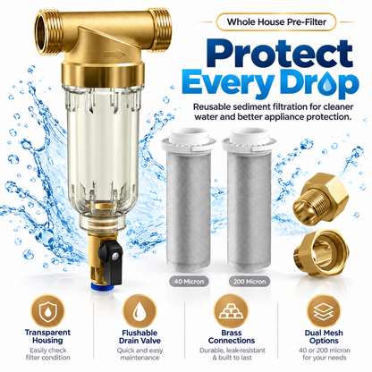SimPure DC5P/S Whole House Water Pre-Filter