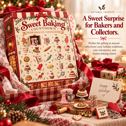 Christmas Baking Advent Calendar 2026 – 24 Days of Mini Baking-Themed Surprises, Cute Kitchen Collectibles, Holiday Countdown Calendar, Christmas Gifts for Bakers & Baking Lovers