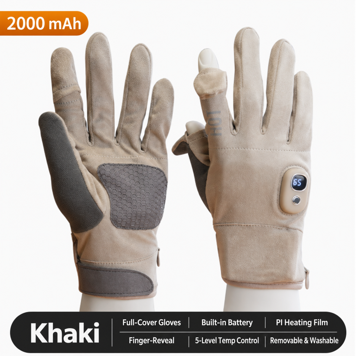 🔥 HeatCore™ Rechargeable Heated Gloves – 3-Mode Smart Heating & Touchscreen Winter Gloves