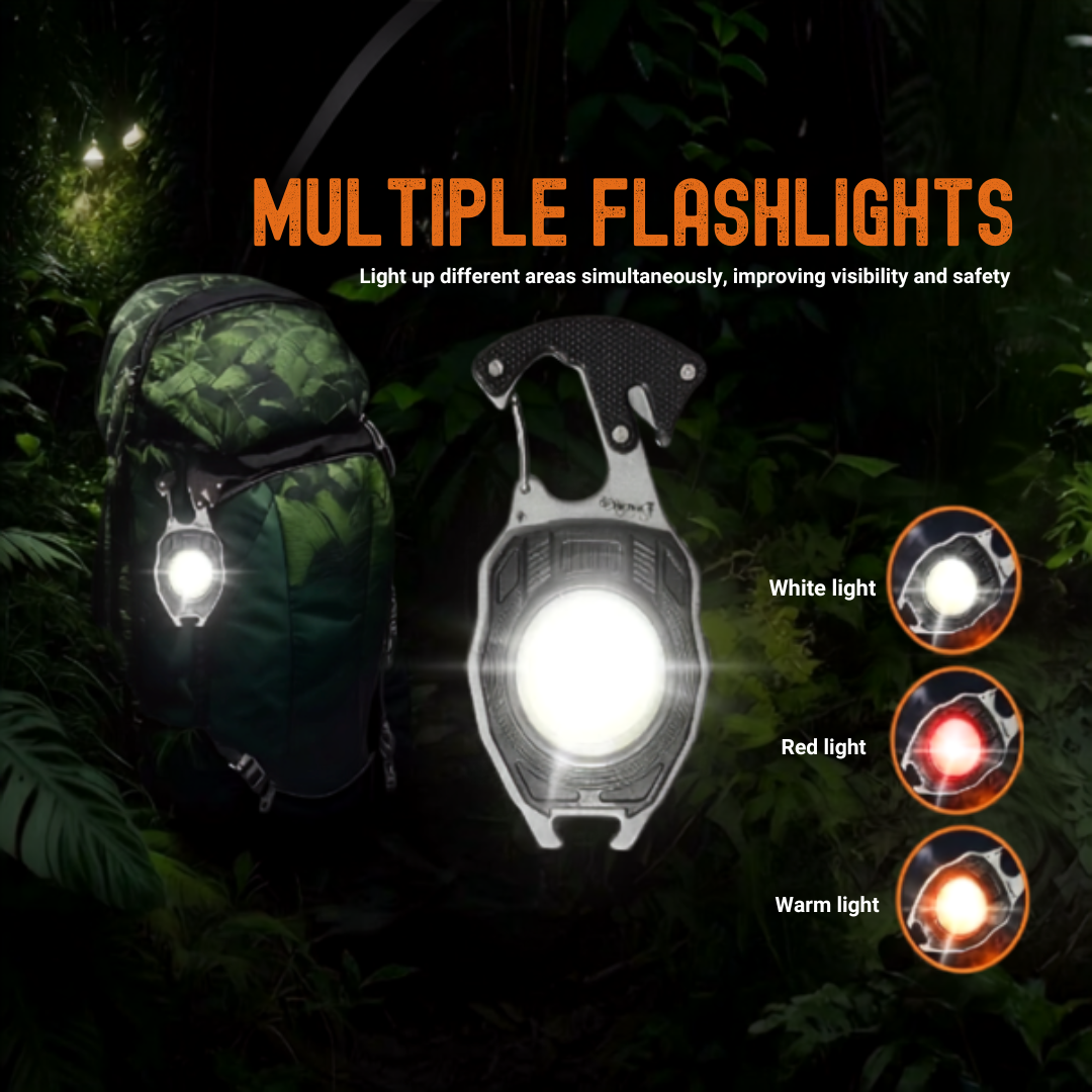 💡 8-in-1 Multifunctional Keychain 🔦🌈