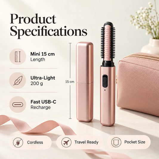 👜🔥Cordless Ceramic Hair Curler – Fits in Any Bag