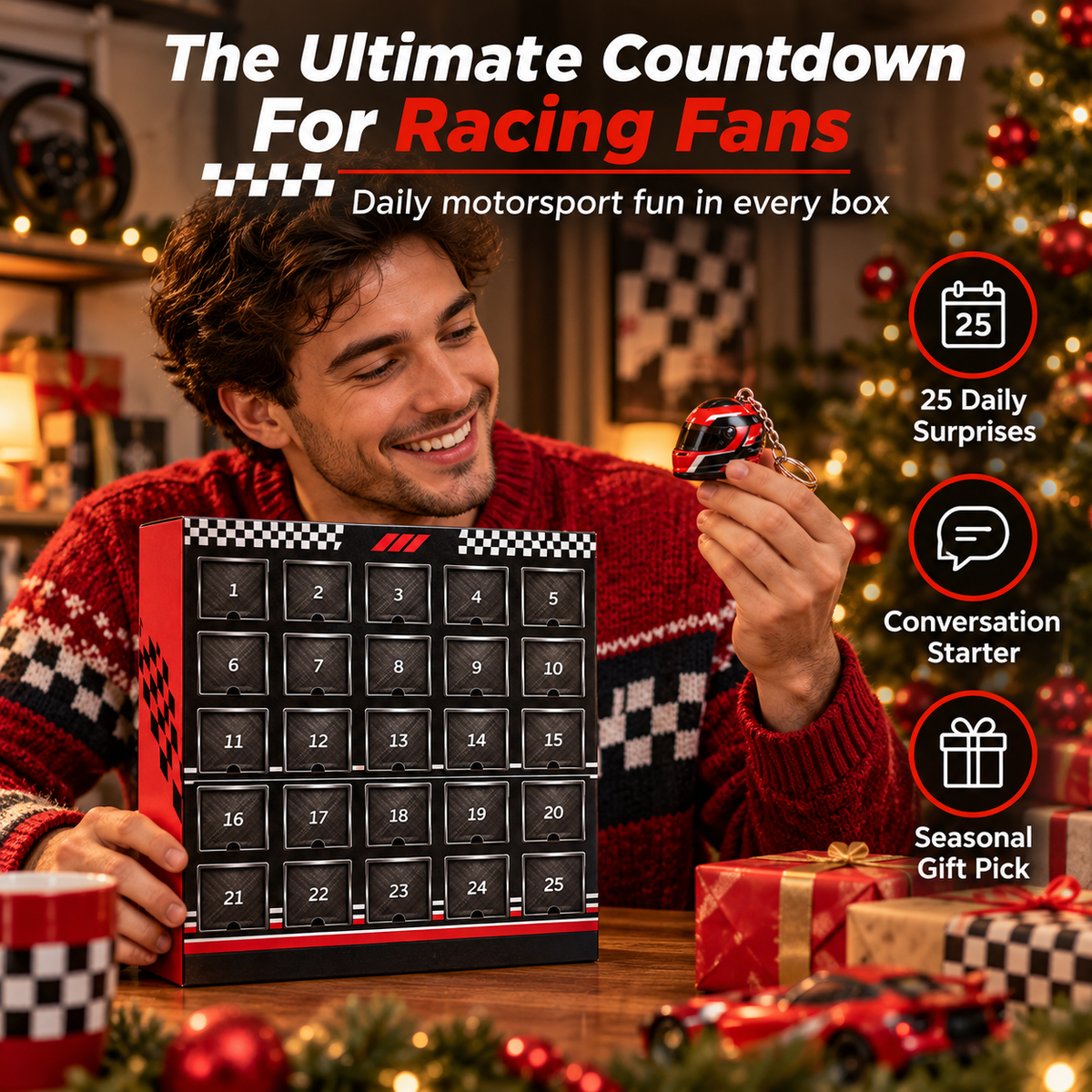 🏁 RaceGrid™ 25-Day Formula Racing Advent Calendar – Ultimate Christmas Countdown for Racing Fans