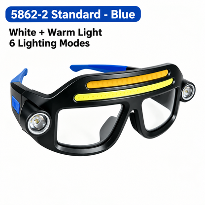 🔦 BrightSight™ Hands-Free LED Work Glasses – Wide Beam Lighting for Repairs, DIY & Night Work