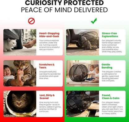 PurrHaven™ 360 Cat Playpen