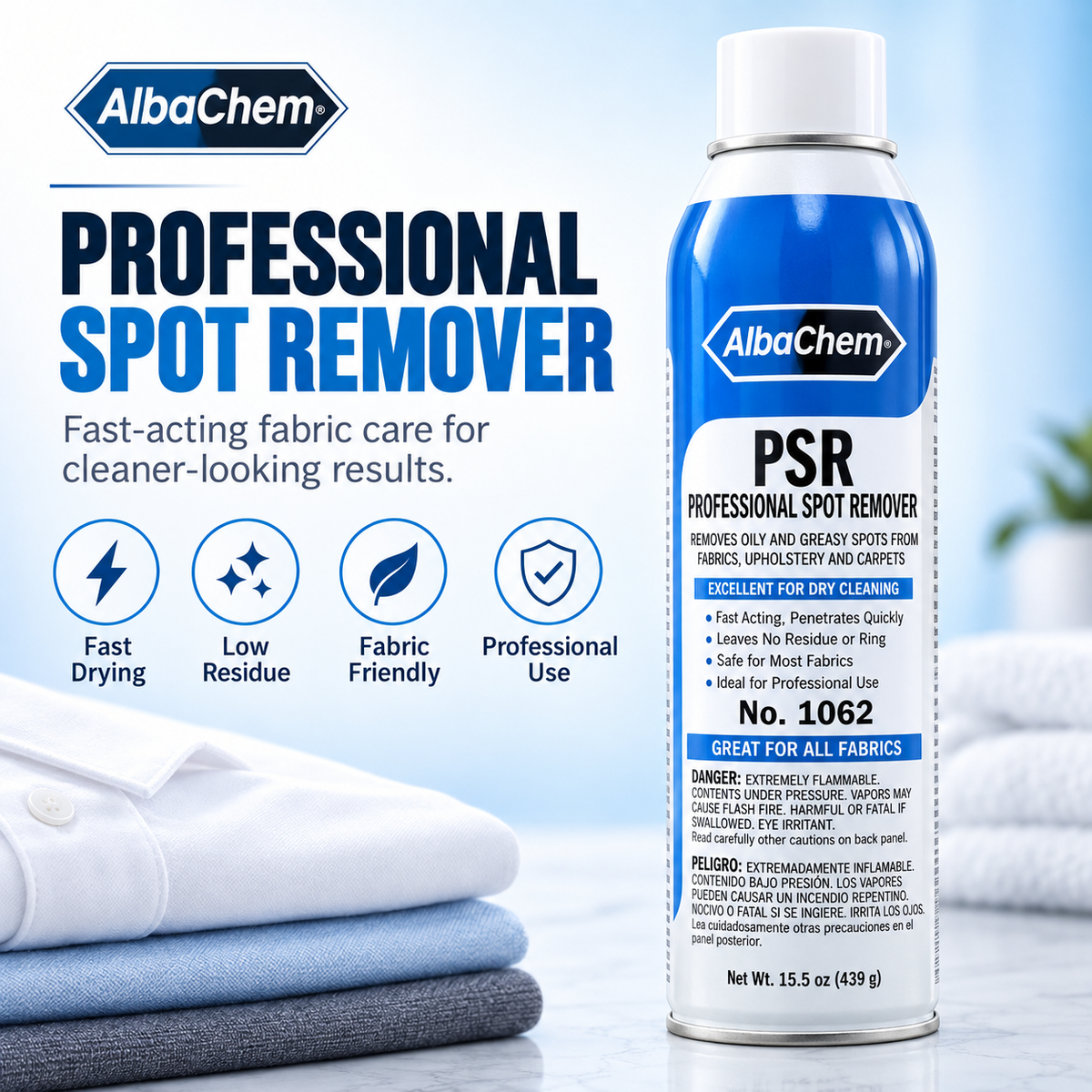AlbaChem PSR Professional Spot Remover aerosol can