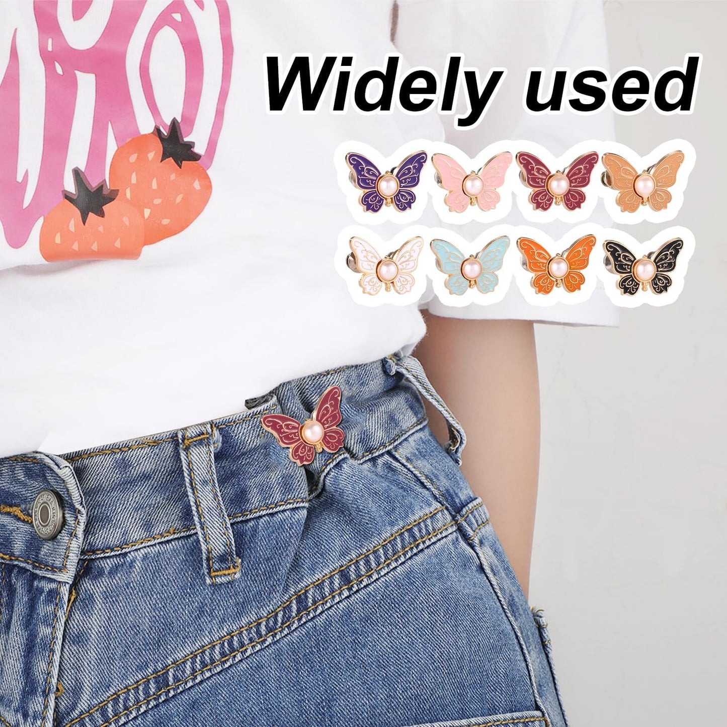 Reusable butterfly waist tighteners for everyday outfit adjustments