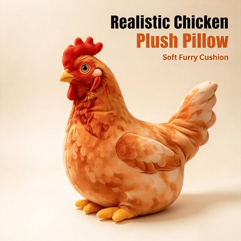 🐔 Cozy Chicken Plush Pillow