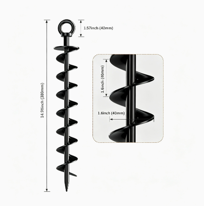 AnchorPro™ Drill-In Ground Anchor – Power Drill Tent, Canopy & Tarp Anchor