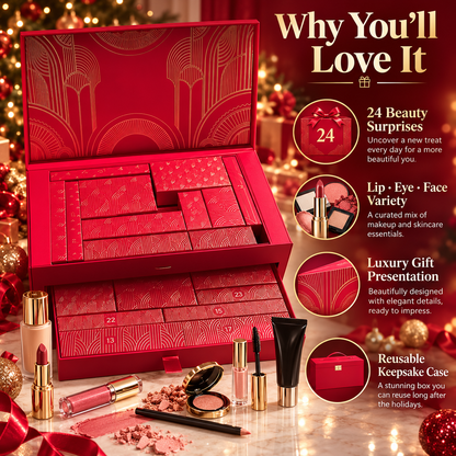 💄 GlamVault™ Luxury Beauty Advent Calendar – 24 Days of Beauty Surprises & Holiday Magic