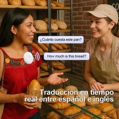 Portable Wireless AI Language Translator  - Spanish & English Practice Companion, 165-Language Support, Accent Adaptation for Restaurant Scenarios, Smart Tutor for Electronic Learning,sohochic