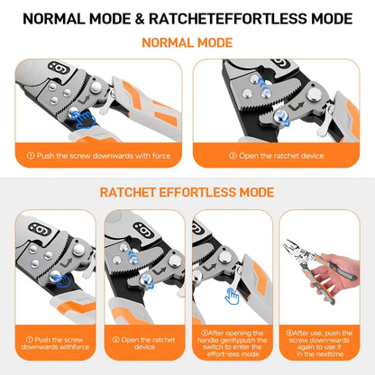 9-Inch Self-Locking Ratchet Pliers – Dual-Mode Grip Tool