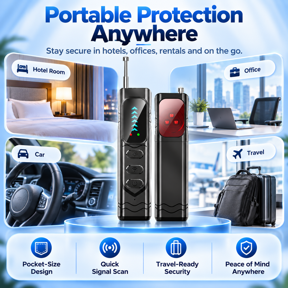 🛡️ SpyGuard Pro™ Smart Anti-Spy Detector – Hidden Camera, Bug & GPS Tracker Scanner