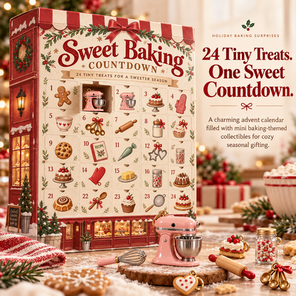 Christmas Baking Advent Calendar 2026 – 24 Days of Mini Baking-Themed Surprises, Cute Kitchen Collectibles, Holiday Countdown Calendar, Christmas Gifts for Bakers & Baking Lovers
