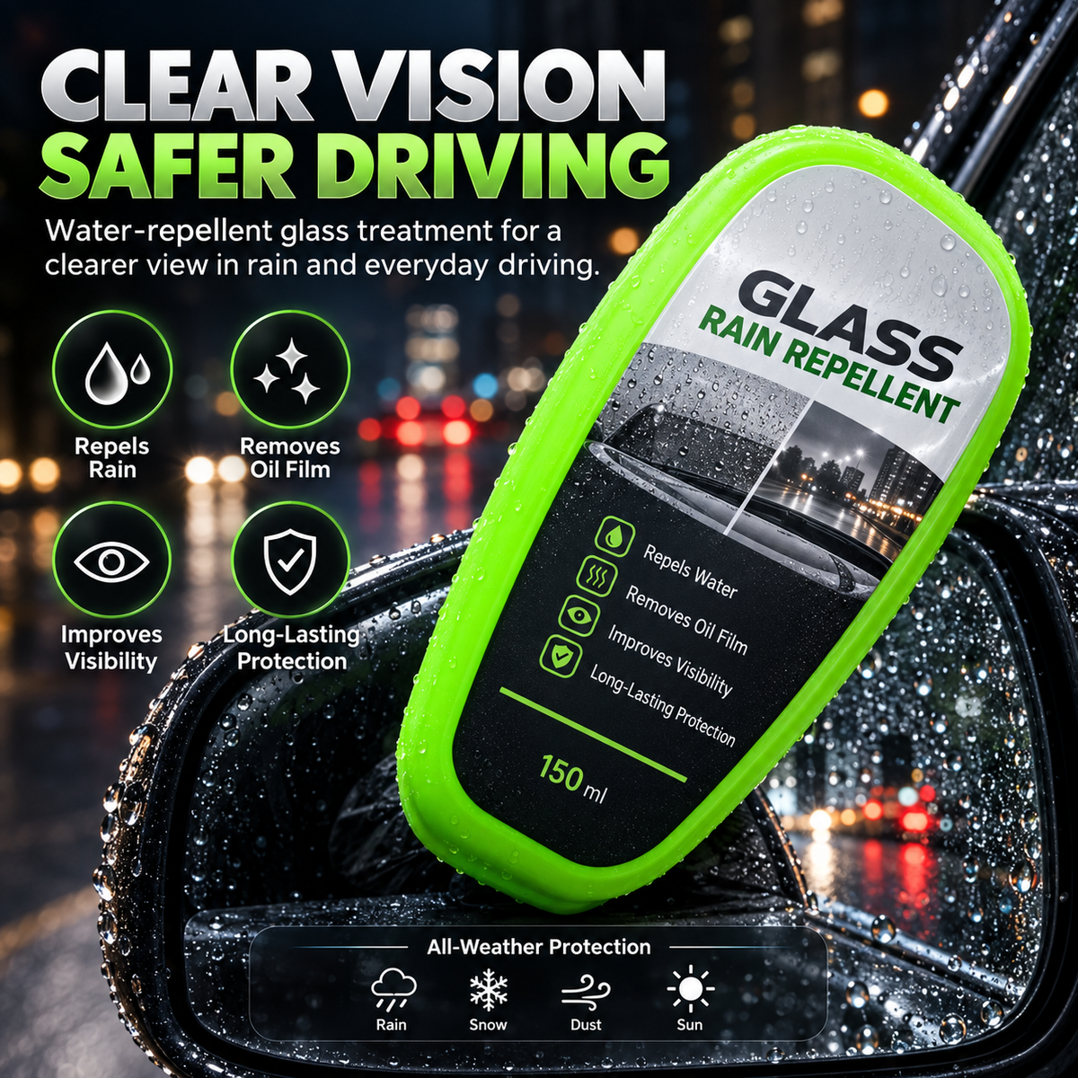 AquaVision™ Windshield Protector ⭐⭐⭐⭐⭐