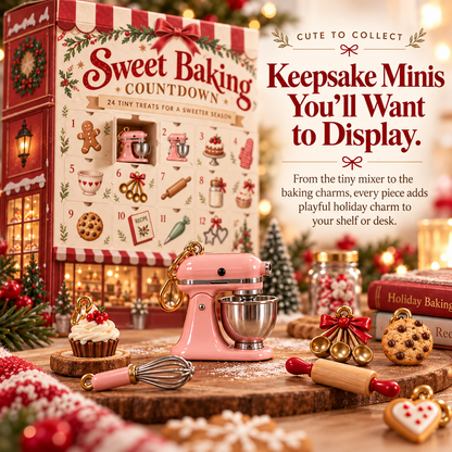 Christmas Baking Advent Calendar 2026 – 24 Days of Mini Baking-Themed Surprises, Cute Kitchen Collectibles, Holiday Countdown Calendar, Christmas Gifts for Bakers & Baking Lovers