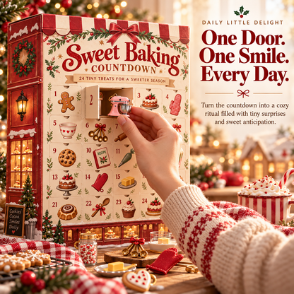 Christmas Baking Advent Calendar 2026 – 24 Days of Mini Baking-Themed Surprises, Cute Kitchen Collectibles, Holiday Countdown Calendar, Christmas Gifts for Bakers & Baking Lovers
