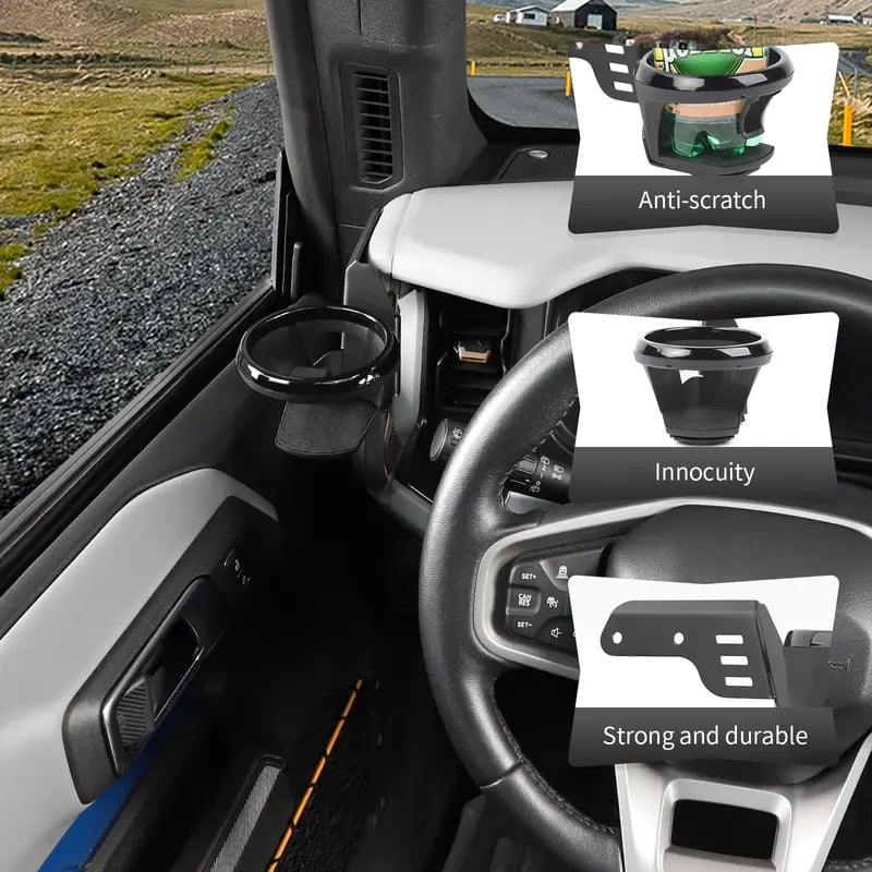 Front Grab Handle Drink Holder Mount, Interior Beverage Rack Accessories 🚙🥤