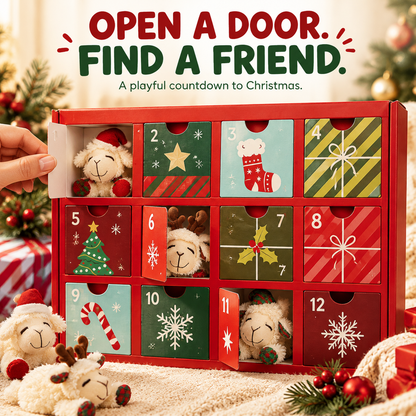 🎄 Pawmas™ 12-Day Dog Advent Calendar – Plush Christmas Toy Surprise Box