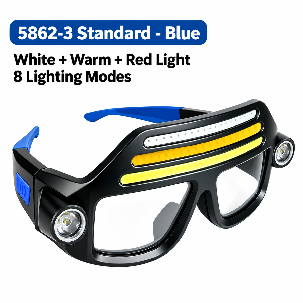 🔦 BrightSight™ Hands-Free LED Work Glasses – Wide Beam Lighting for Repairs, DIY & Night Work
