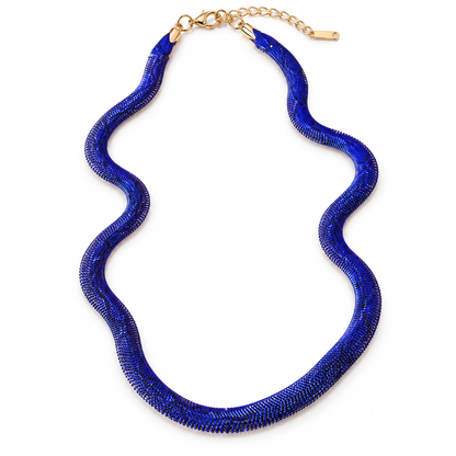 🐍 Crimson Snake-Style Statement Necklace – Bold & Unique Everyday Jewelry