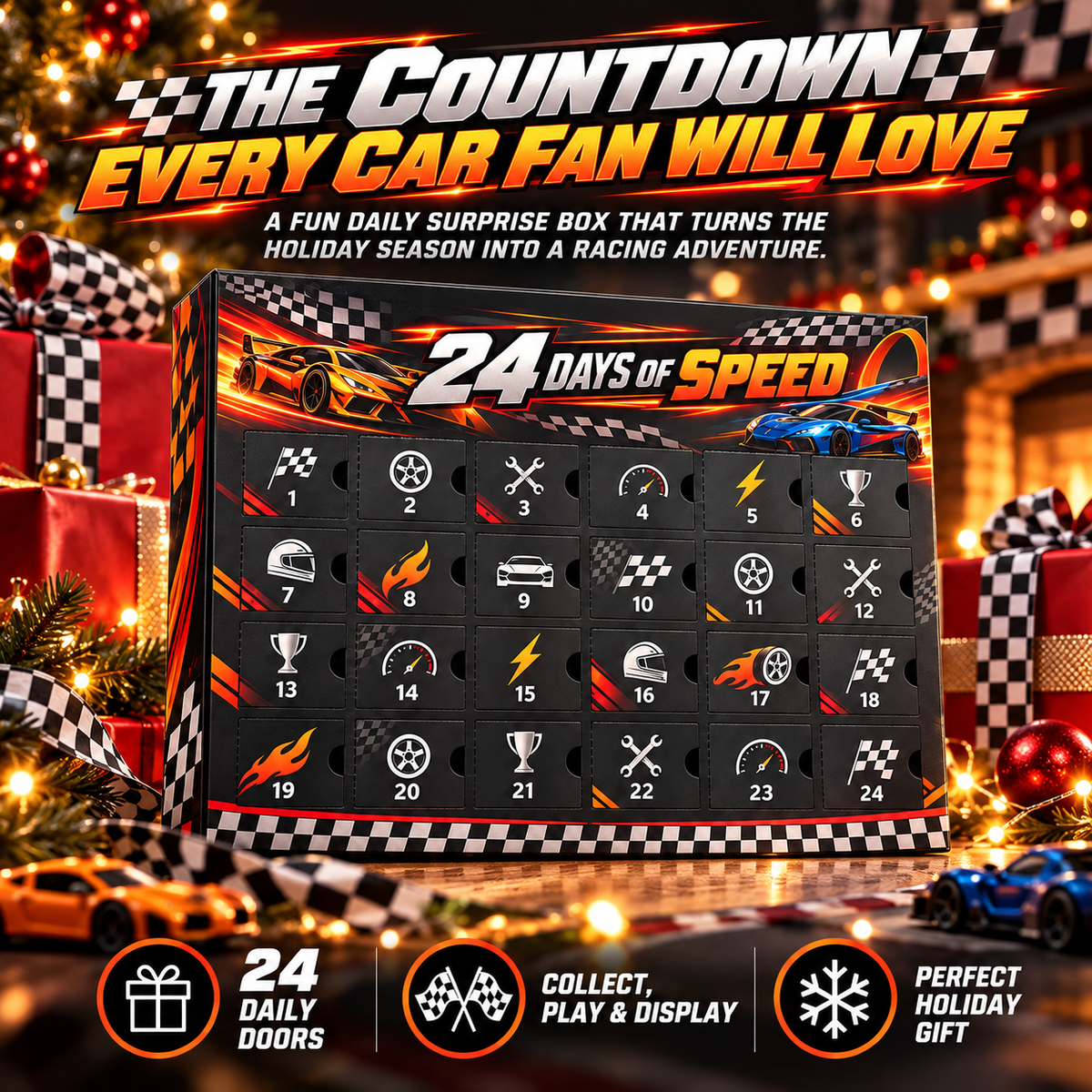 RaceRush racing advent calendar Christmas gift for car fans