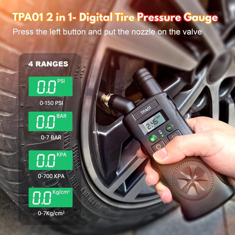 TPMS reset tool and digital tire pressure gauge - product image 3