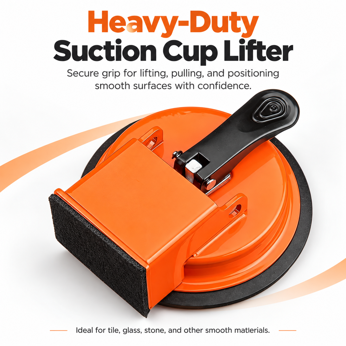 Orange vacuum grip surface positioning tool
