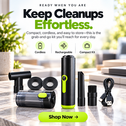 💨AirVac Pro™ Cordless Vacuum & Air Duster – 2-in-1 Detail Cleaning Kit