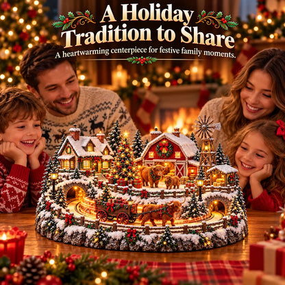 🤠 Highland Cow Christmas Farm Village – Lighted Farmhouse Holiday Décor 🎄✨