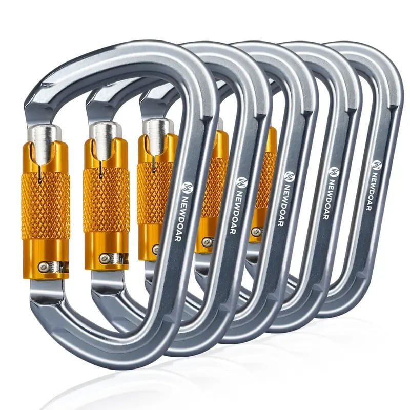 🧗 LockClimb™ Auto-Locking Carabiner – Lightweight Heavy-Duty Clip for Climbing & Outdoor Adventures