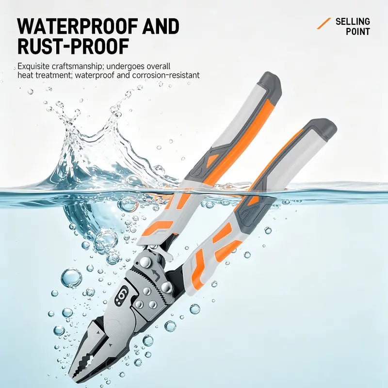55-Steel Self-Locking Anti-Skid Ratchet Pliers with Lock Mechanism